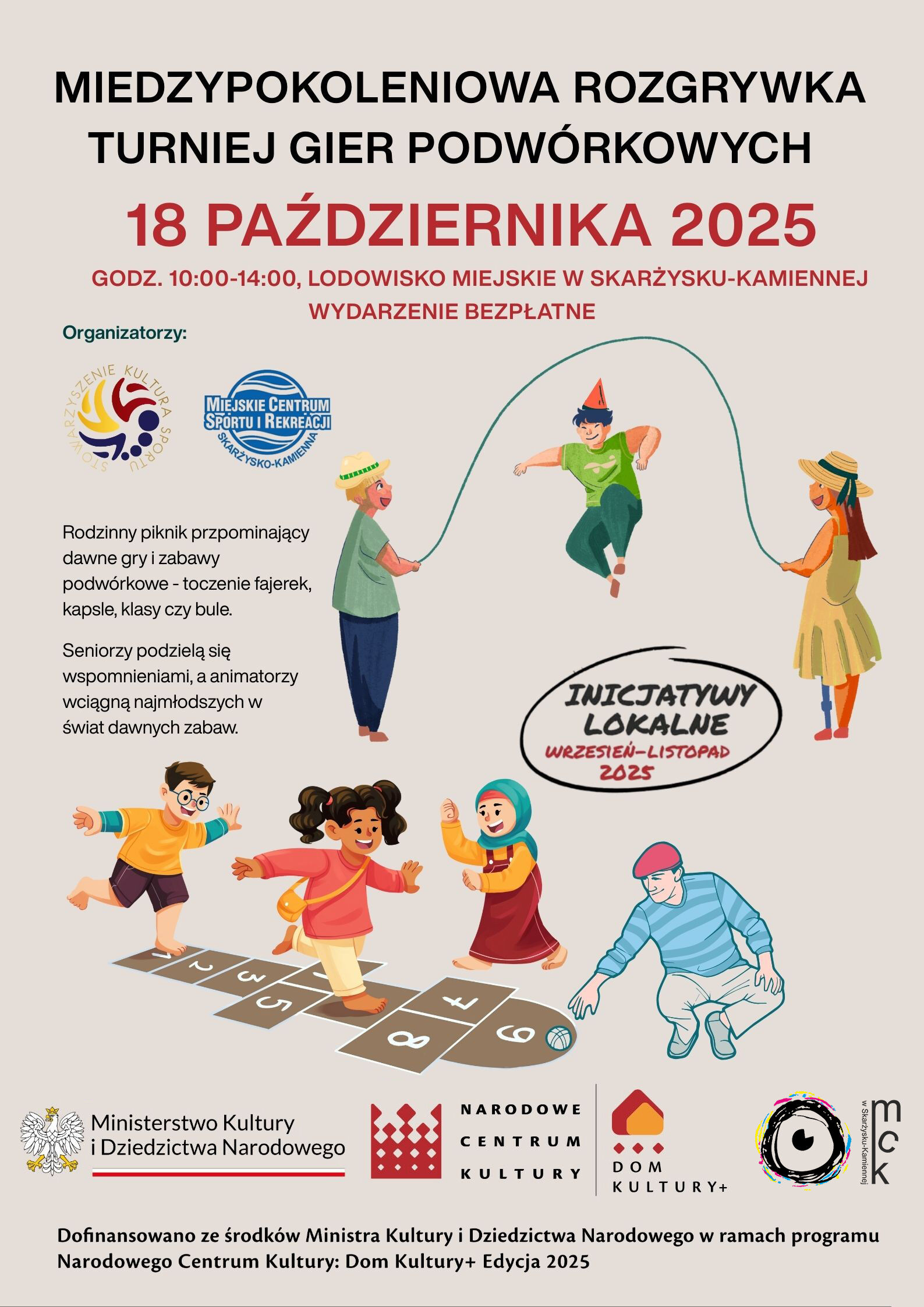 18.10 Międzypokoleniowa rozgrywka. Turniej gier podwórkowych