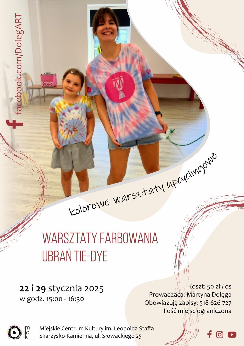warsztaty farbowania ubran plakat
