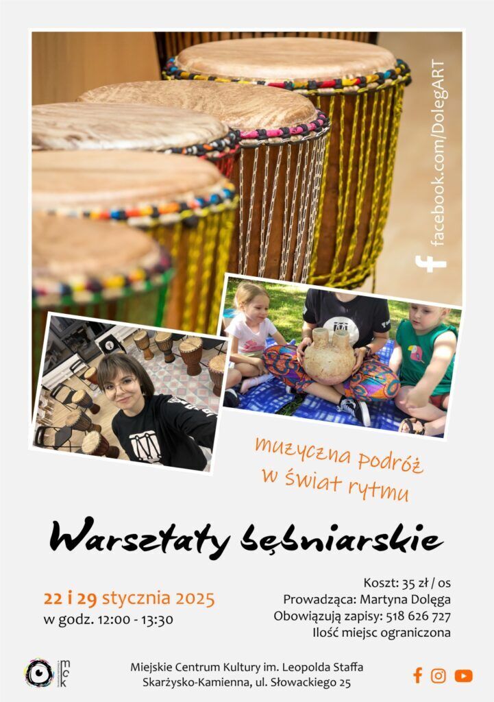 warsztaty bebniarskie plakat 721x1024