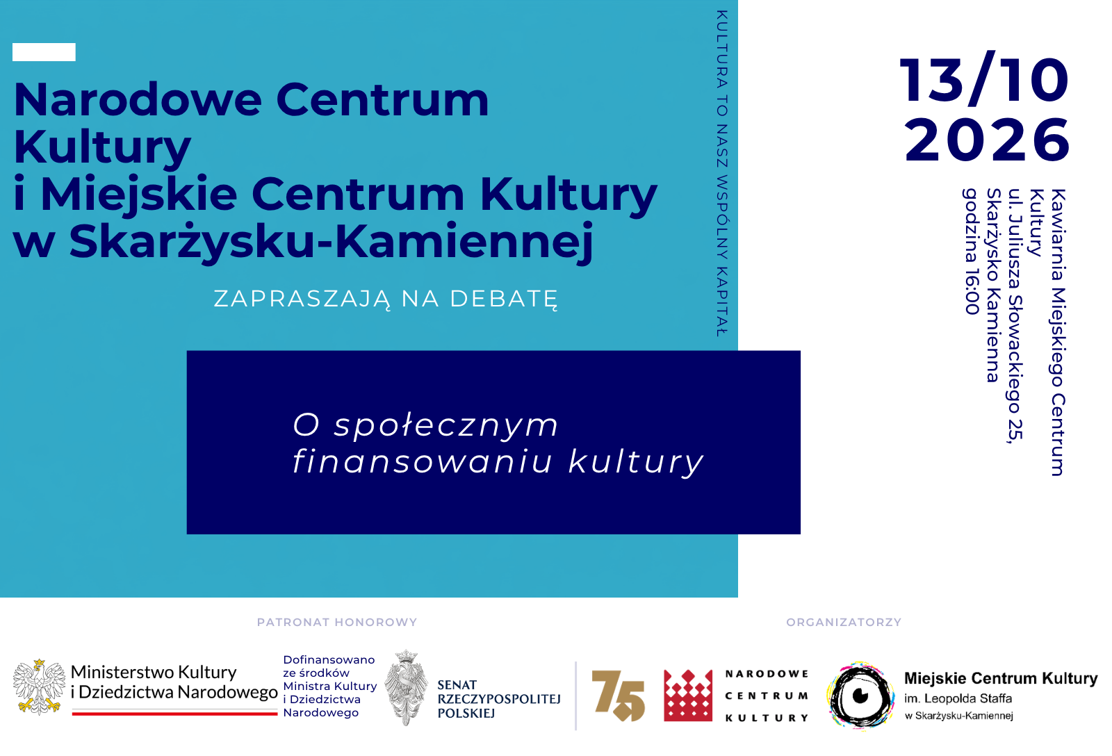 Dołączcie do debaty o społecznym finansowaniu kultury